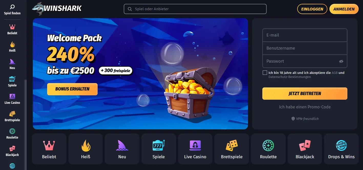 winshark-casino WinShark Casino Startseite